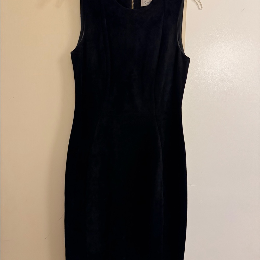 Calvin Klein Suede Black Dress